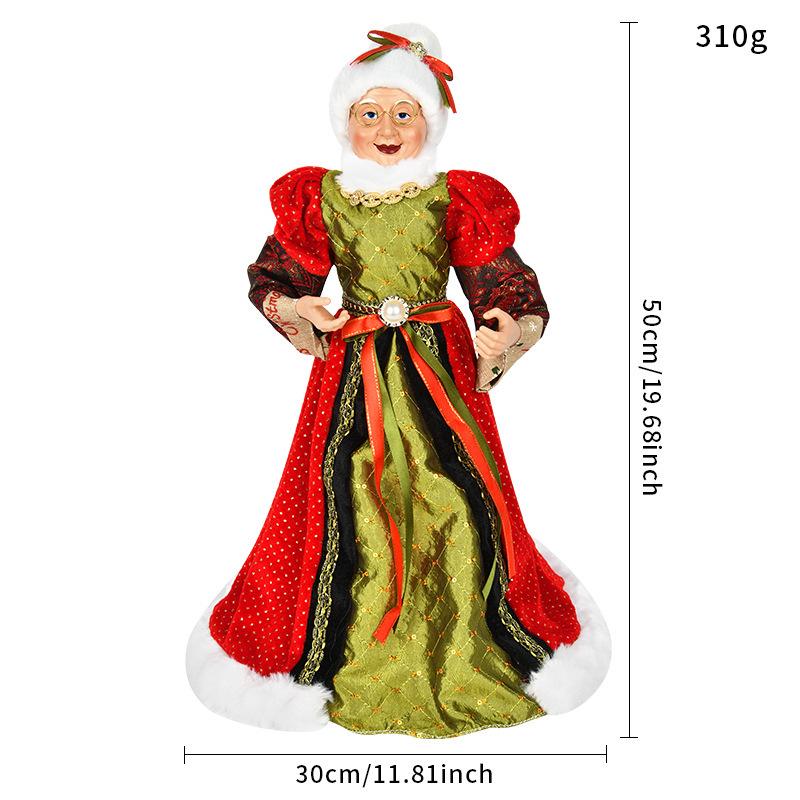 Santa Claus & Grandma Christmas Tree and Window Ornaments Decoration