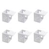 6Pieces White Color Mounting Brackets Blind Brackets Rust Resistant Headrail Track End Holder for Window Blinds Headrail