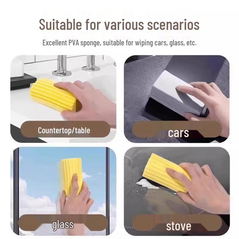 Super Absorbent PVA Sponge Pad for Multifunctional Bathroom & Glass Cleaning