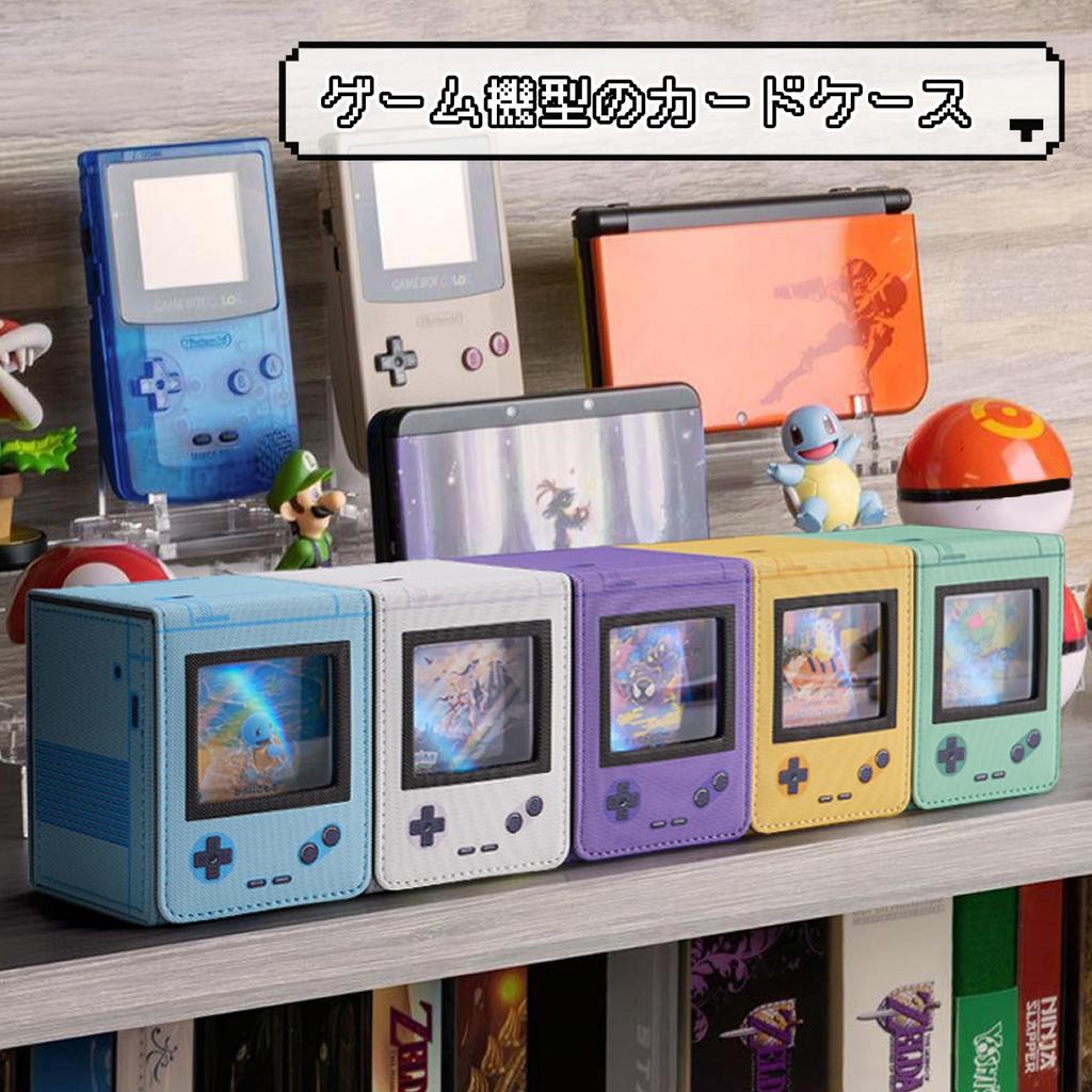 Deck Trading Card Case with Oshi Holds 100 Game Console Sleeve Vertical Two Cute Case, Window, Cards, Shape, Double/Triple Compatible, Storage,