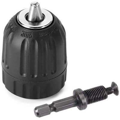 1 Stück 0,8-10 mm schlüsselloser Bohrfutter 3/8" bis 24UNF Gewinde Schnellanschluss Schnellwechsel-Adapter 1/4" Sechskant-Schaft Stahl