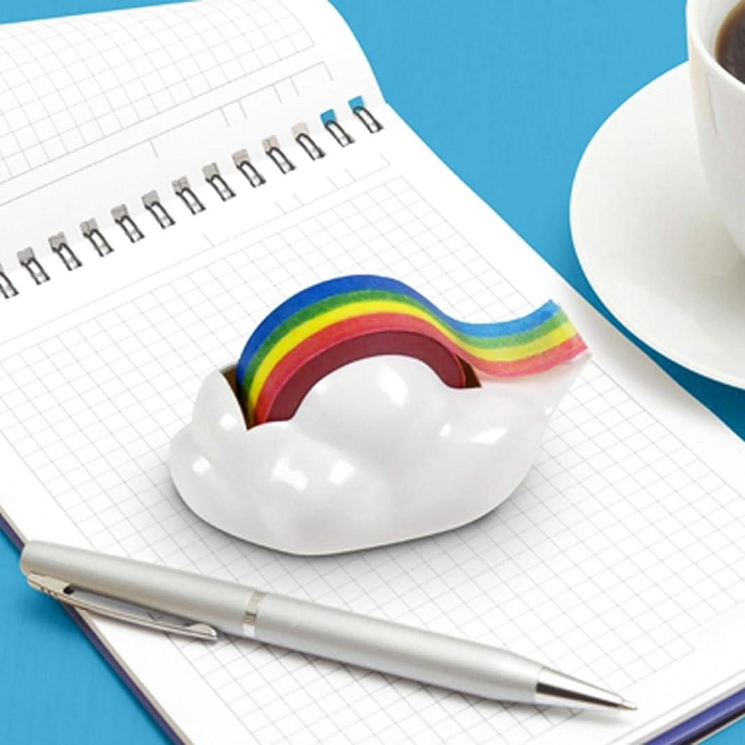 

Диспенсер для ленты Rainbow, пластиковый пилообразный резак для лент Washi, макс. 18 мм, органайзер для стола, стол