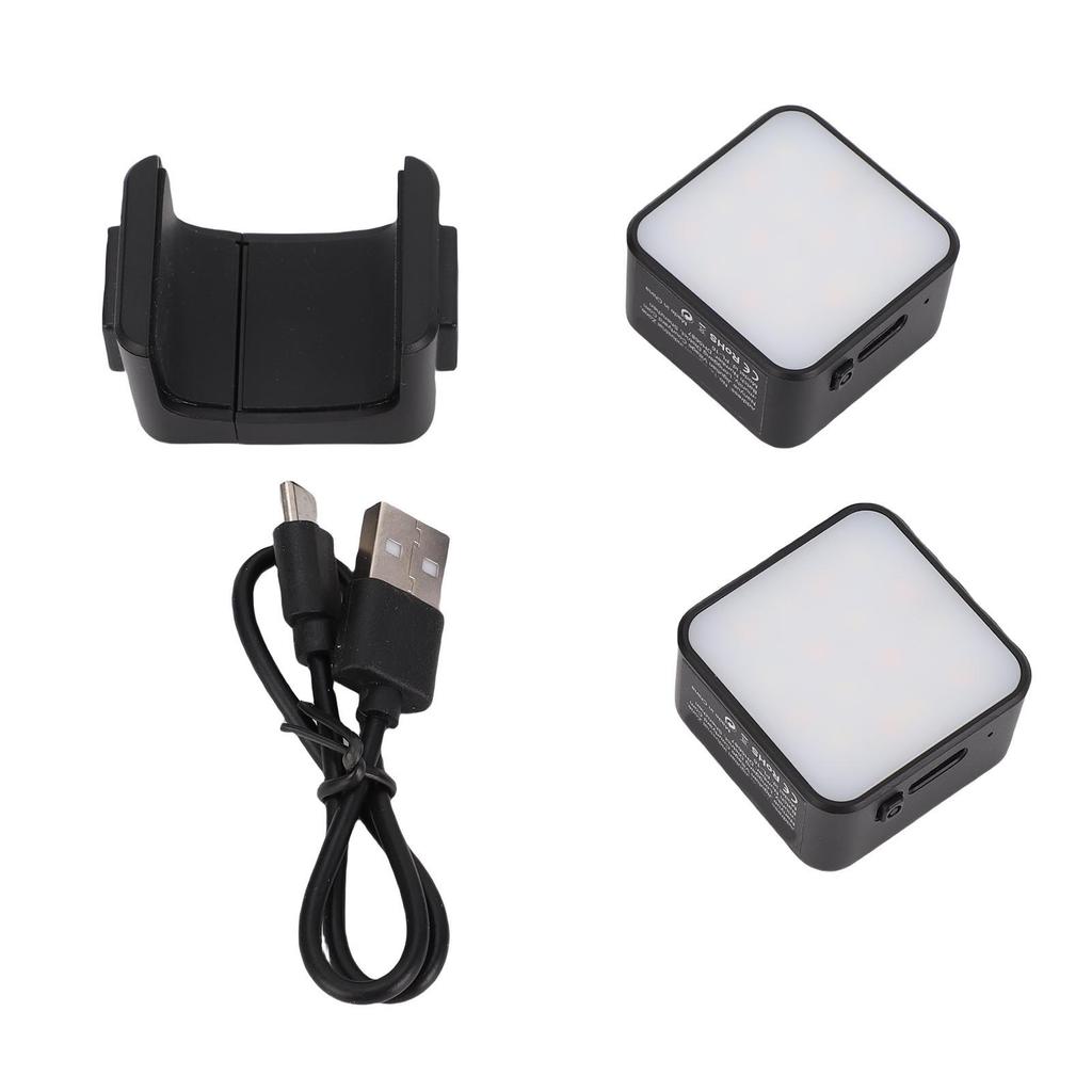 LED Fill Light Fit for DJI Pocket 3 Action Camera USB C Rechargeable Magnetic Auxiliary Dual Light Attachment for