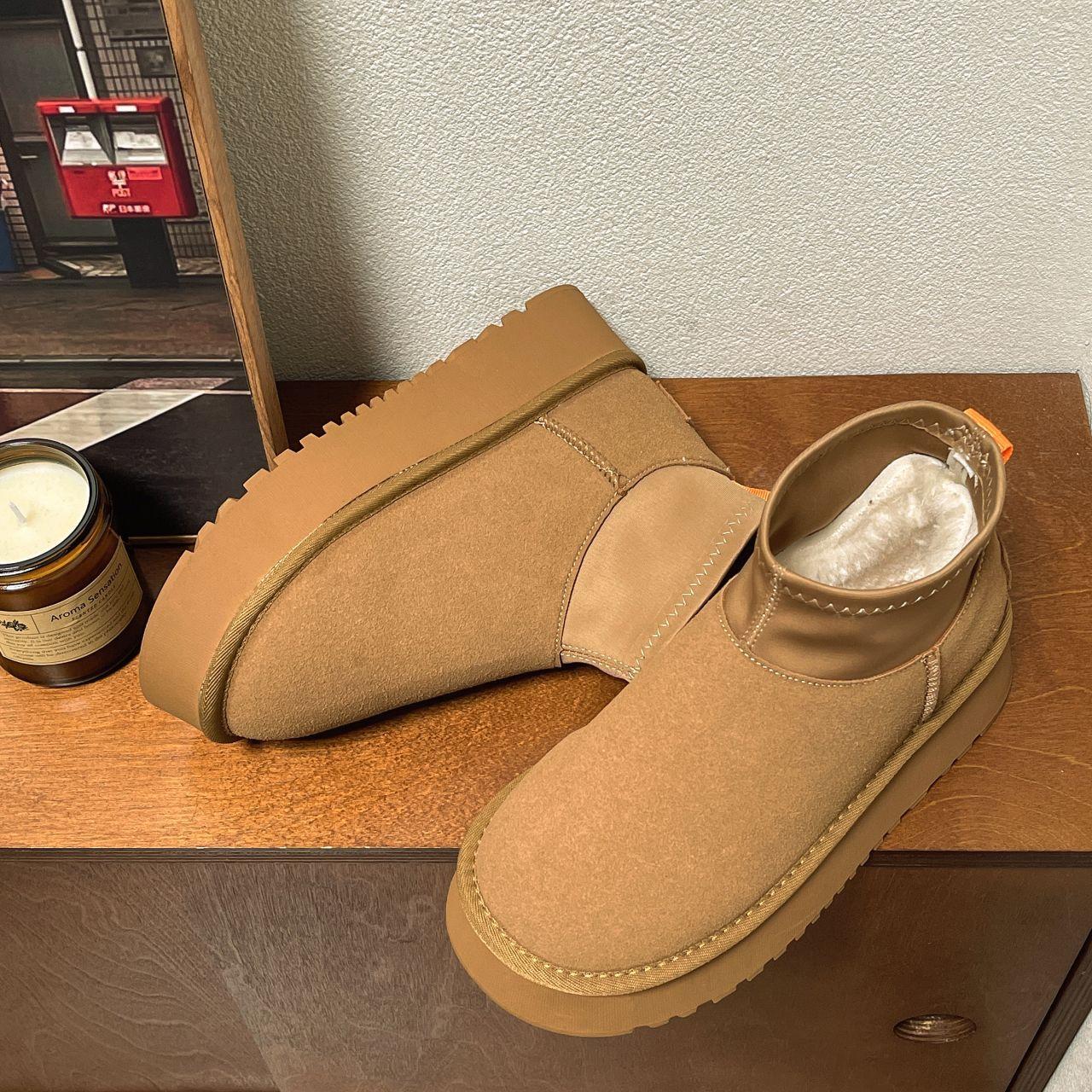 

женские зимние ботинки на толстой нескользящей подошве 2025 осень-зима новые теплые хлопковые ботинки на плоской подошве короткие ботинки для женщин 40 малиновый