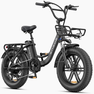 Elektrische Fiets Engwe L20 Boost 20" 250W Motor 7 Versnellingen Stads Ebike Topsnelheid 25Km/h Max Belasting 120Kg Zwart