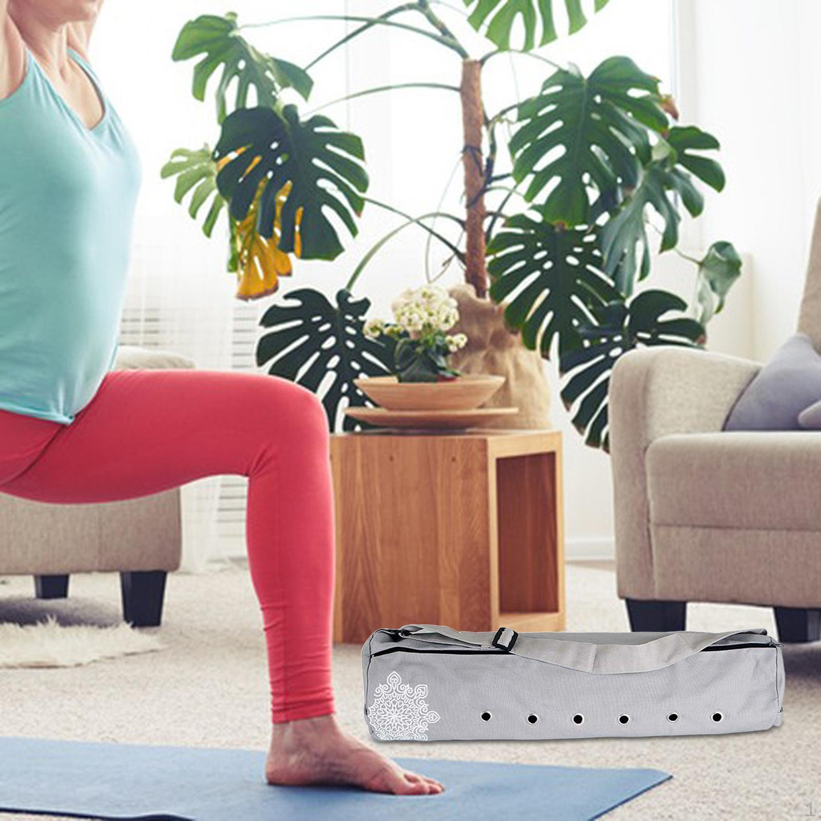 

Портативная сумка для коврика для йоги с регулируемым плечевым ремнем серый