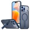 Magnetic Wireless Charging Phone Case With Flat Kickstand IPhone 17 Pro Max 16 15 Series Transparent Black Pink Gray Blue