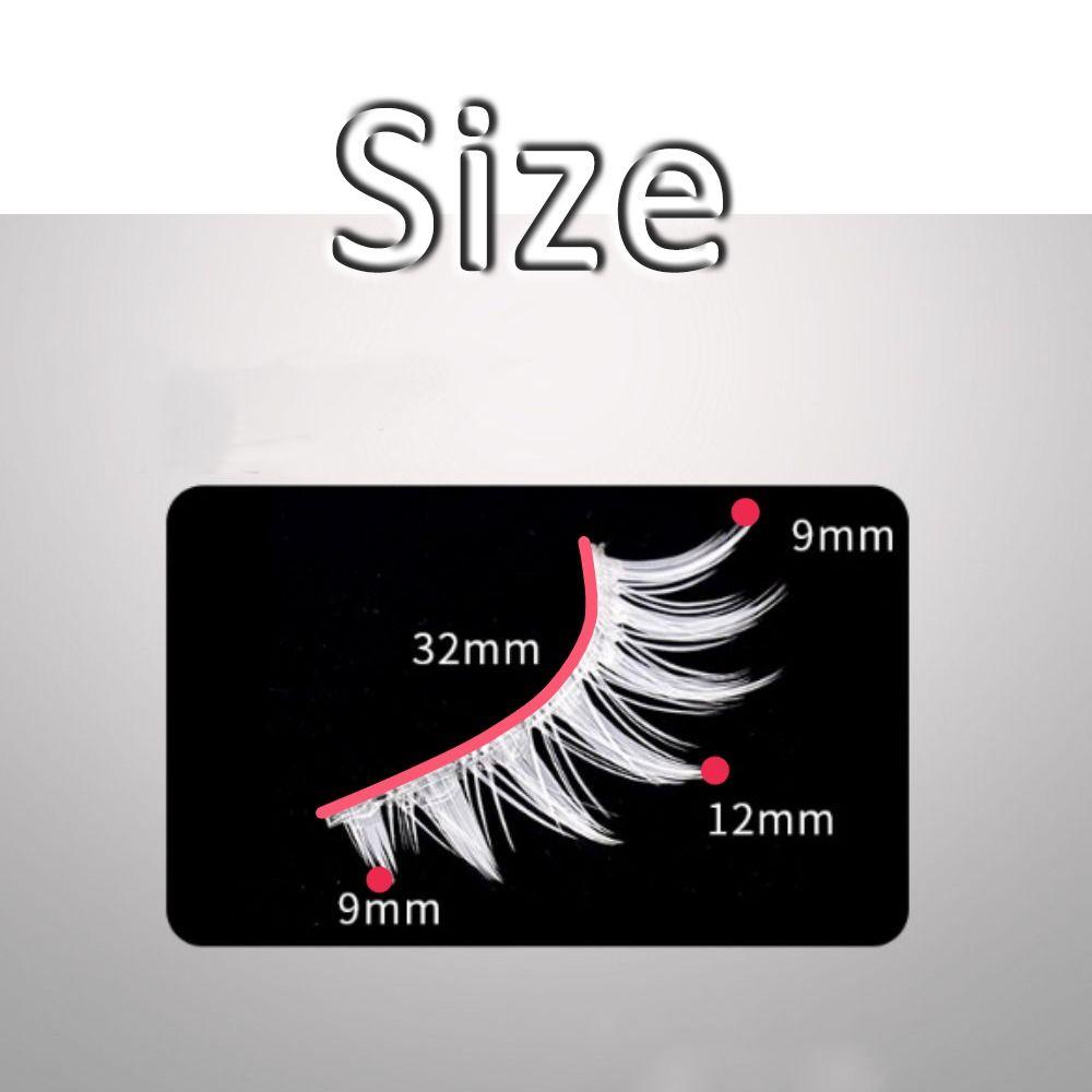 10Clusters Dense White Whole Cluster Eyelashes Makeup Curled Fake Eyelashes  Cosplay