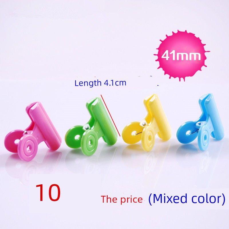Color Plastic Ticket Holder Candy-Colored Clips Ticket Clips For Home Large Financial Transparent Document Folder Office Stationery