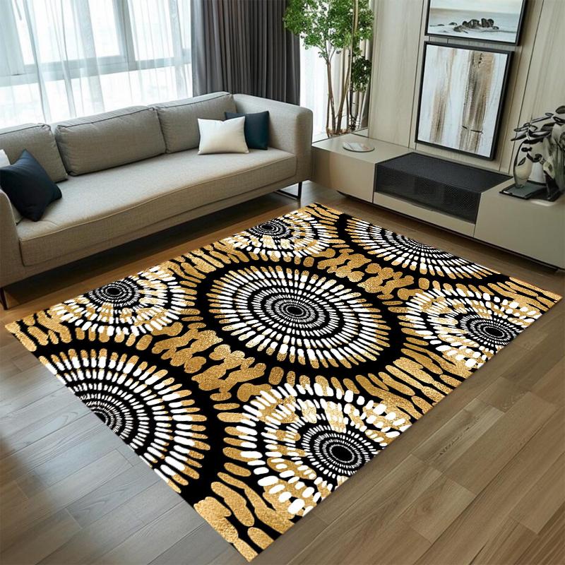 Moderner Künstlerischer Bereichsteppich Teppichmatte Heimdekoration Boho-Muster Rutschfester BodenTeppich für Wohnzimmer Schlafzimmer Teppiche für Schlafzimmer