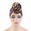India Turban Women Printed Turban Big Flower Headwear Bandana Hijab Long Turban Hair Accessories