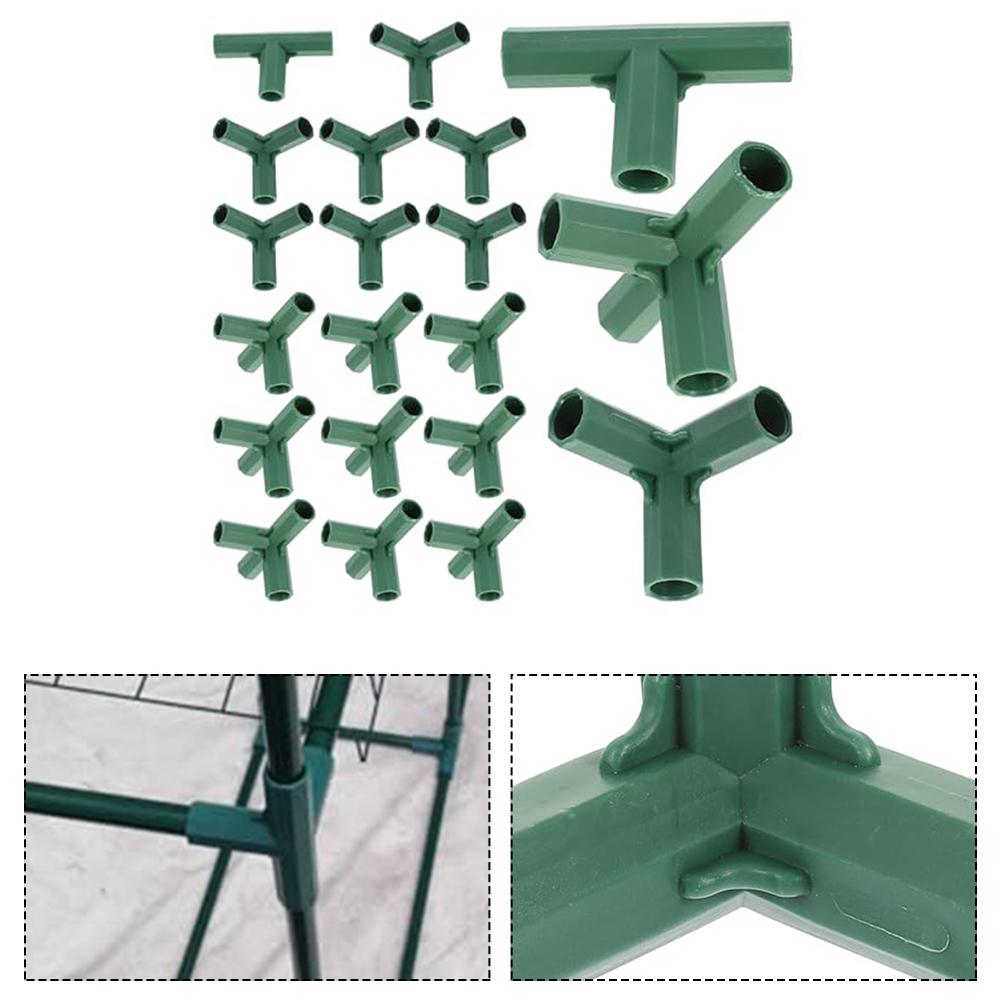 16mm Pflanzenstützverbinder Rundrohr Festverbindung Dreiweg Vierweg Fünfweg Gewächshausrahmen Bauverbinder