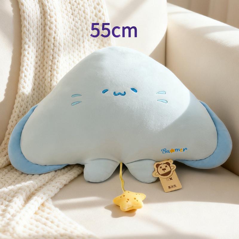 Cartoon Cute Rainbow Rajiformes Cloud Plush Toy Kawaii Stuffed Fluffy Anime Plushies Throw Pillow Doll Soft Kids Gift For Girls
