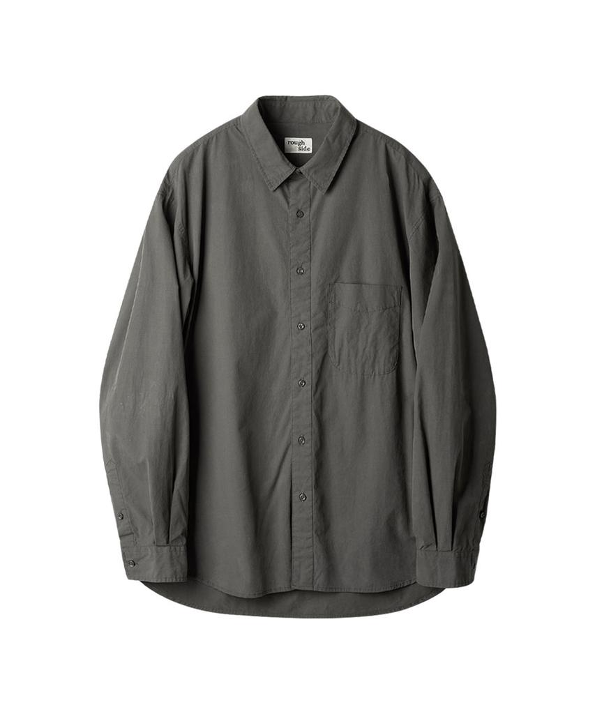 Leopeusaideu Shirring Shirt Charcoal
