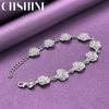 CHSHINE 925 Sterling Silver Rose Flower Chain Bracelet For Lovers Wedding Fashion Charm Jewelry