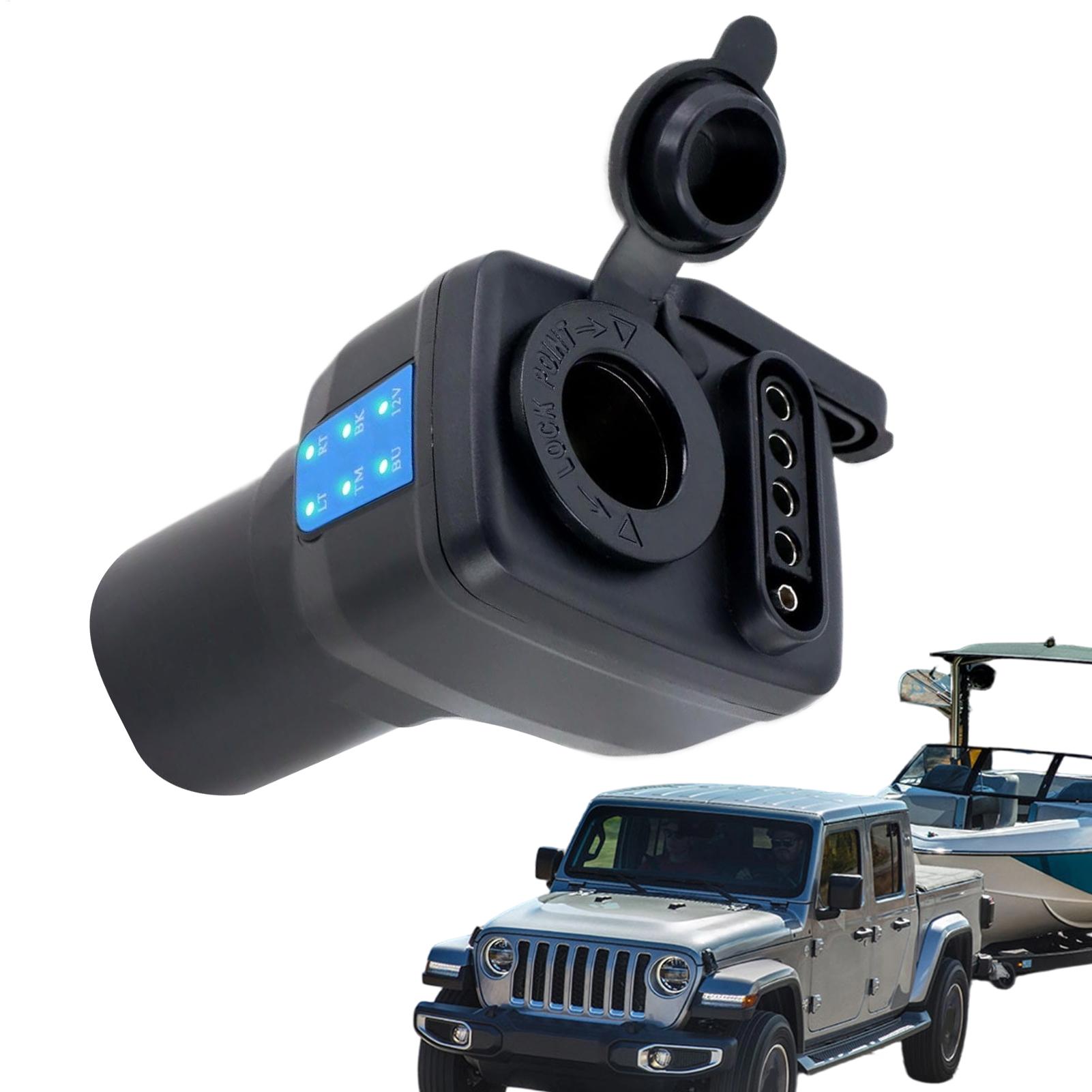 

12V 7-pin Trailer Circuit Tester 7 Pin Connector With LED Indicators Trailer Light Test Adapter For Boats RV Wiring Installation China Mainland
