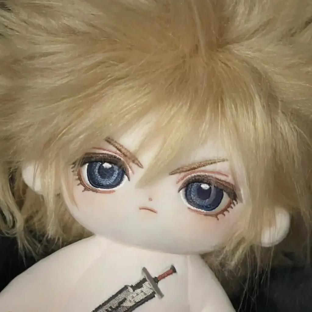 Anime Rolle Cloud Strife Weiche 20cm Plüschpuppe Hübscher Körper Anziehen Baumwolle Gefüllt Plüschtier Kissen Spielzeug Lieblich Weihnachtsgeschenk
