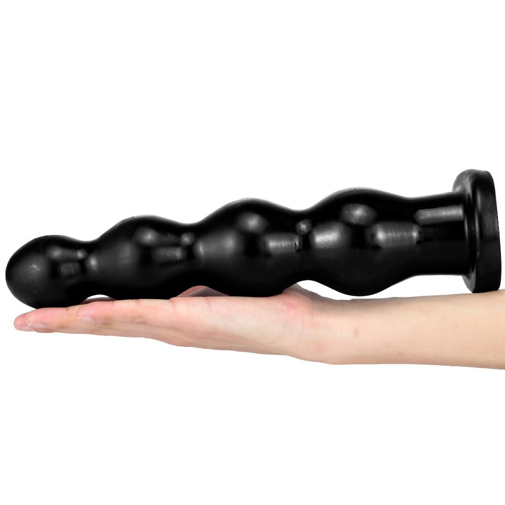 Übergroßer Analplug, großer schwarzer Dildo, Analdehner, Sexspielzeug, Fisting, realistischer Penis, Umschnalldildo, Femdom, BDSM, XXL-Pferdildo
