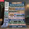 Gift for Daughter Print Thin Flannel Blanket for Bedroom,Living Rooms,Sofas Blankets,Lunch Breaks,blankets Fluffy Blanket