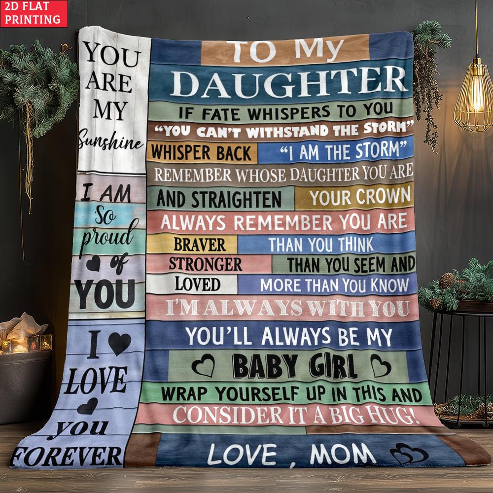 Gift for Daughter Print Thin Flannel Blanket for Bedroom,Living Rooms,Sofas Blankets,Lunch Breaks,blankets Fluffy Blanket