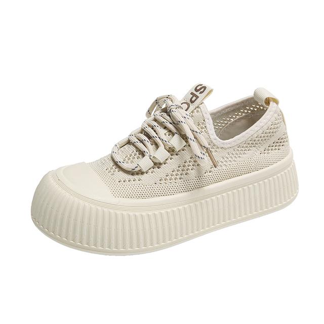 Вулканизированные кроссовки, женская сетчатая повседневная обувь для женщин, массивная спортивная прогулочная обувь, женские летние парусиновые кроссовки 36 бежевый