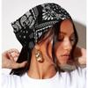 Sommer Damen Einfarbig Kopftuch Vintage Dreieck Bandanas Chiffon Elastische Haarbänder Kinder Mädchen Stirnbänder Haarschmuck