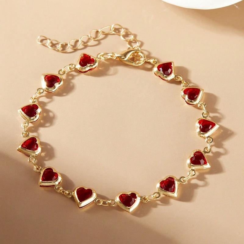 

1 шт. Красочный блестящий браслет с элегантным дизайном в виде кубического сердца, подходит для повседневной носки/вечеринок, подарок на фестиваль one-size