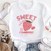 Casual and Versatile Women's Cartoon 90s Clothing Short Sleeved Sweet Strawberry Printed Pattern Kawaii Top Women's New T-Shirt