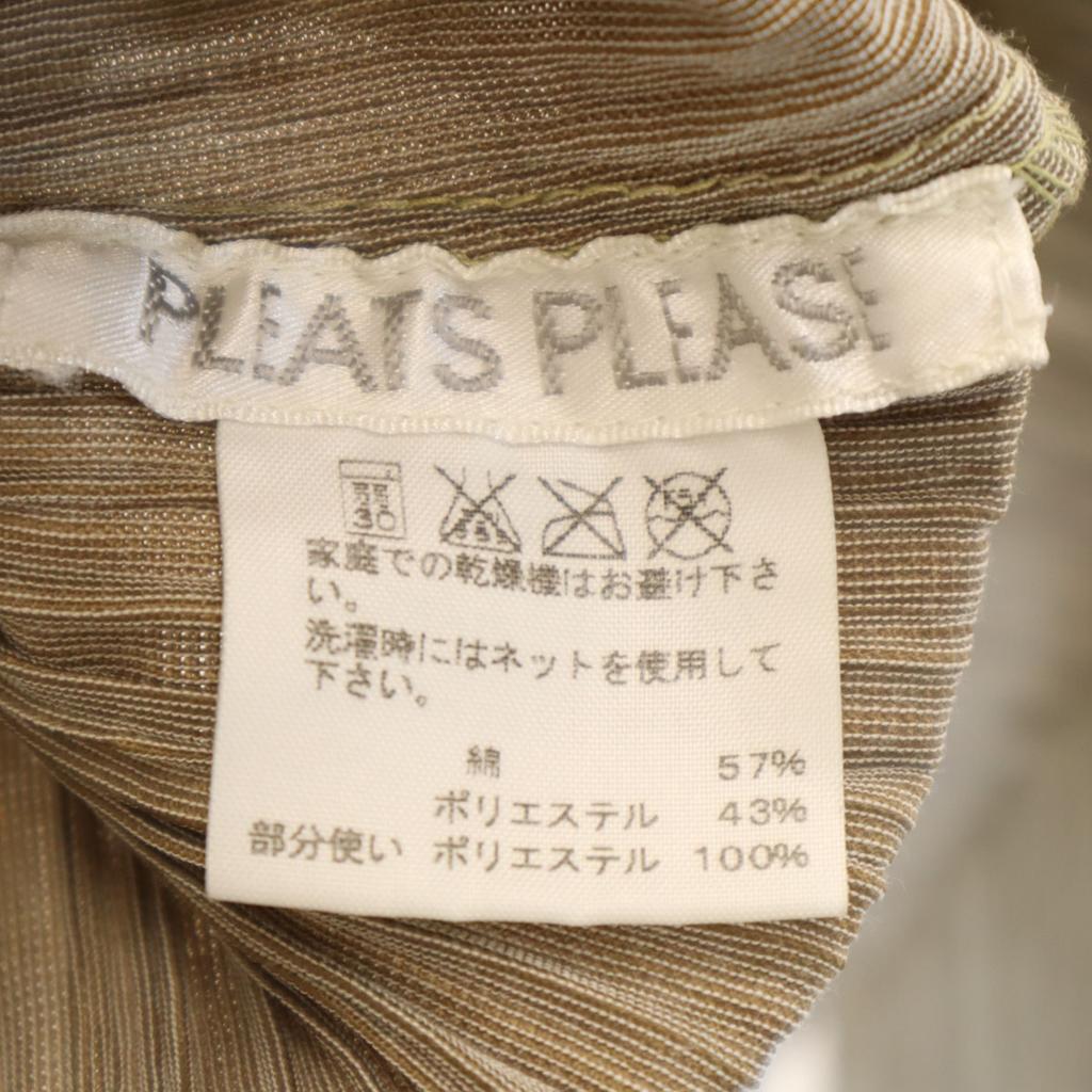 PLEATS PLEASE Made In Japan Long Sleeve Pleated Shirt 4 Isseimi Sunburn Women Used