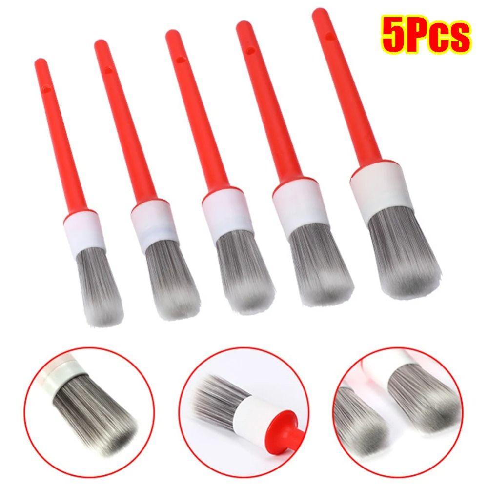 5Pcs XS-XL Car Cleaning Brush Washing Automotive Brushes Kit Auto Detail Tools  Exterior Interior