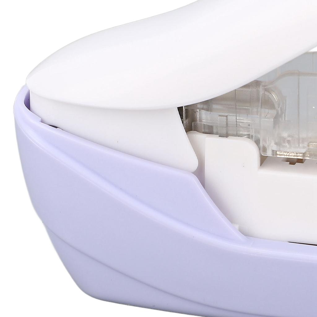 Purple Stapleless Stapler Compact Staple-Free Stapler New Plastic Paper Binding Tool Home Office