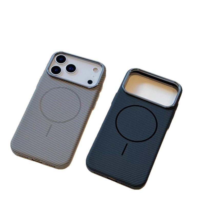 The new thin ring magnetic suction is suitable for iPhone11promax carbon fiber pattern mobile phone case, Apple 11 all-inclusive PC sheath.