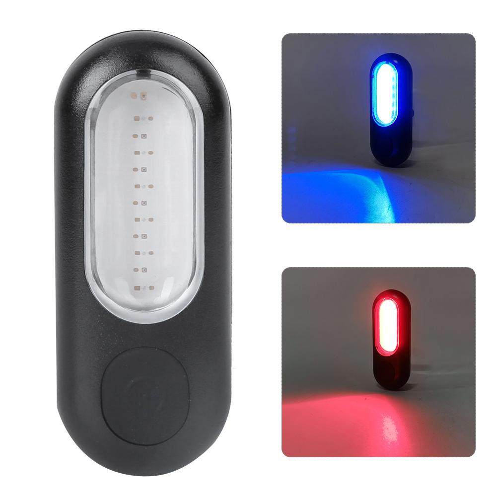 Bicycle Light LED Cycling Bike Light Rechargeable Tailight Warning Rear FlashlightRed and Blue Light