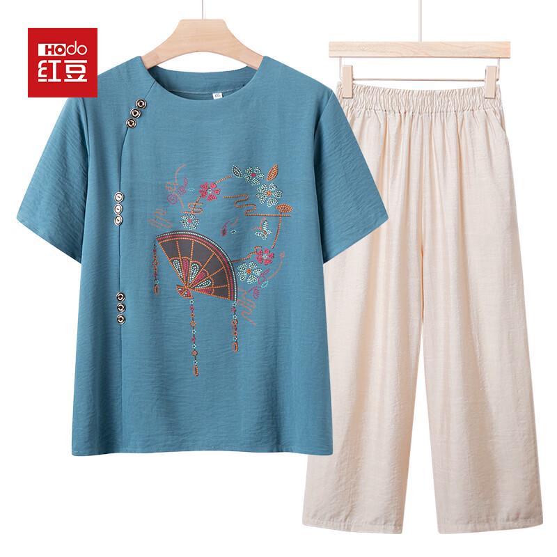 Hodo Women s Summer Short-Sleeve Cotton Silk Apparel XL