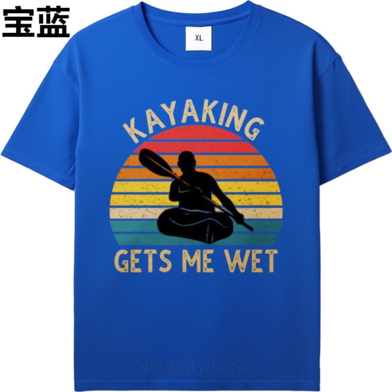 Breathable For Unisex Oneck Tshirt Graphic Kayaking Gets Me Wet Sunset Silhouette Stylish Unisex Teeshirt Lightweight Tee