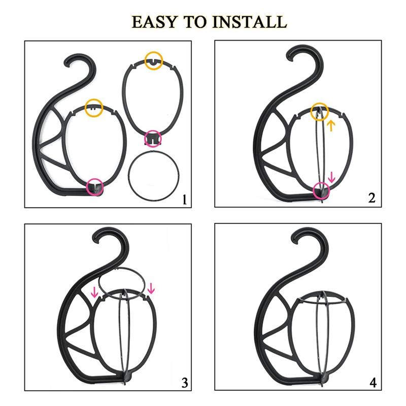 A55F-2 Pack Wig Hanger Portable Hanging Wig Stand, Wig Hanger Holder For Multiple Wigs And Hats Foldabe Wig Holder