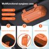 Car Visor Clip-On Storage Box Sun Visor Eyewear Case with Push-Open Cover Dustproof