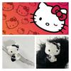 Niedlicher Hellokitty Plüsch Rucksack Schlüsselanhänger Anhänger Puppe Schwarz und Weiß Schleife Kitty