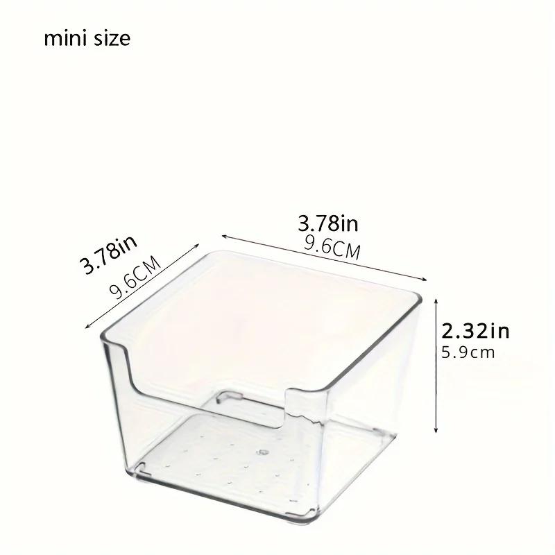 1 Stück Kompakte Klare Acryl Aufbewahrungsbox - Ideal für Haftnotizen, Münzen, Süßigkeiten, Schlüssel | Elegantes Design für Schreibtisch, Büro