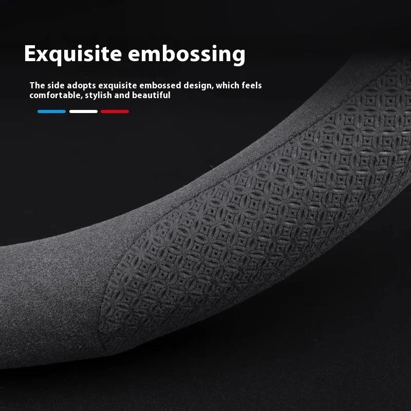 AAJV1 For Volvo XC40 XC60 XC70 XC90 C30 C70 S40 S60 S80 S90 V40 V50 V60 V70 Carbon fiber Leather Car Steering Wheel Cover Accessories