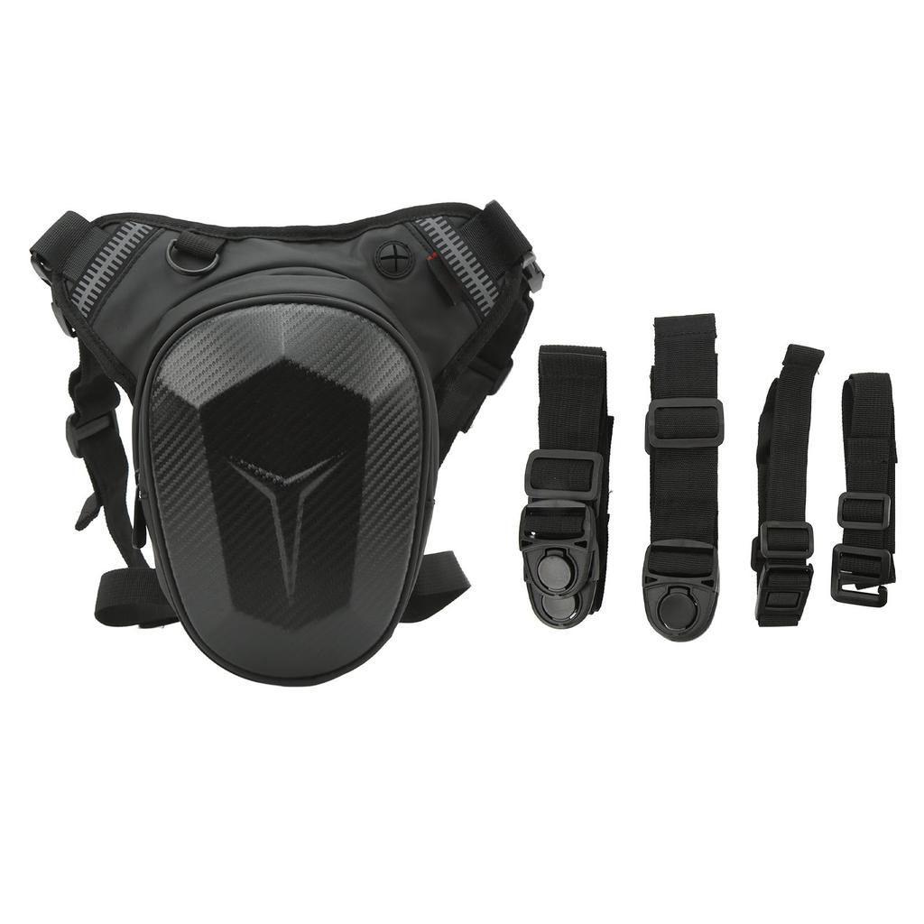 Motorcycle Drop Leg Bag with Reflective Strip Water Resistant Waist Pack for Outdoor Hiking