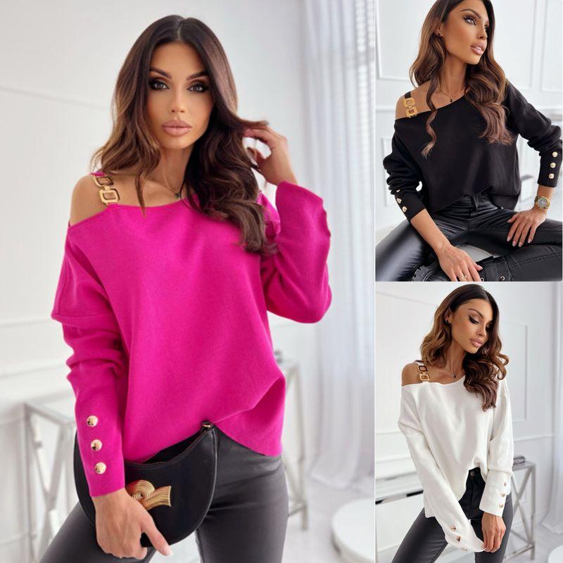 

Amazon Fashion Style New Button Long Sleeve Top Rose Red XL