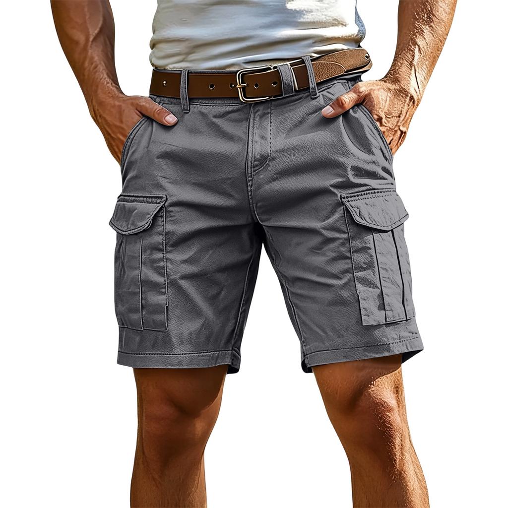 Men's Casual Lightweight Cargo Shorts Five Pocket Relaxed Fit Summer Work Shorts Without Belt for Outdoor Activities