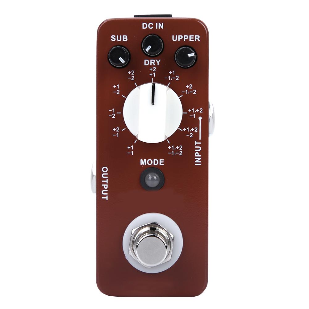 DC 9V 128mA Full Metal Shell Mini Octave Guitar Effect Pedal 11 Octave Modes True Bypass