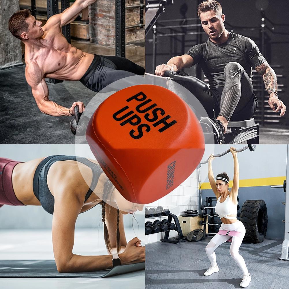 2Pcs Fun Workout Dices Portable Exercise Decision Dices Compact Dynamic Workouts Dice Lightweight for Cardio HIIT Training