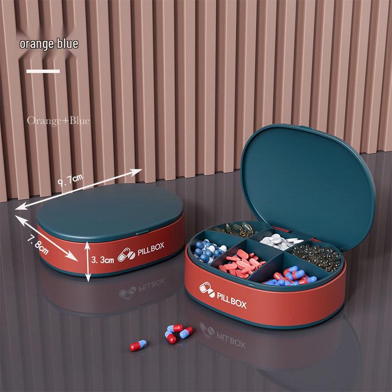 Compact 7-Day Pill Organizer: Portable, Moisture-Proof, Sealed Mini Dispenser for Morning, Noon, and Evening Medications