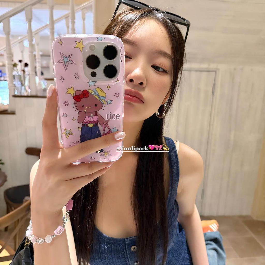 Yuri Park Summer Black Cat Stars Case for iPhone 15/16/16Pro/16ProMax