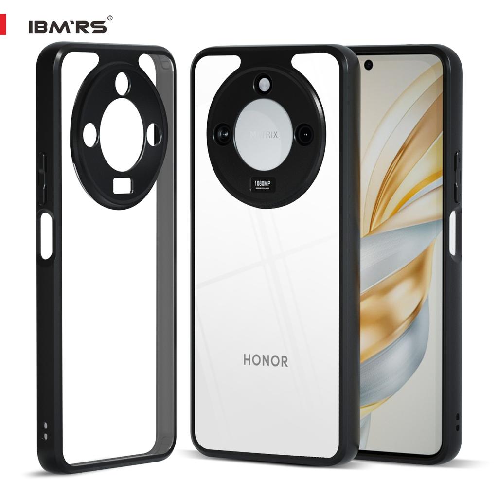 (Livré avec dragonne)IBMRS pour Coque Honor X60 (Protection contre les chutes militaires)Coque de téléphone antichoc mate translucide, Camo Noir