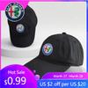 For Alfa Romeo Car Duck Tongue Cap Embroidery Logo Racing Baseball 3D Hat Adjustable Casual Trucket Hip Hop Hat For Alfa Romeo 1