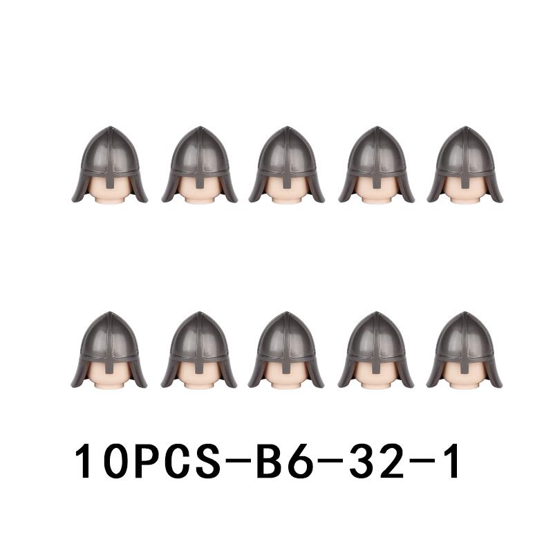 Mittelalterliche Militärburg Ritter Rüstung Bausteine Schulterpanzer Rüstungszubehör Roter Löwe Schwarzer Adler Waffensteine Spielzeug